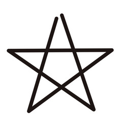 Isolated Star Shape Sketch Icon