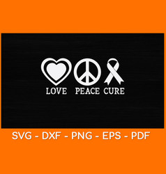 Love Peace Cure Breast Cancer Awareness Svg