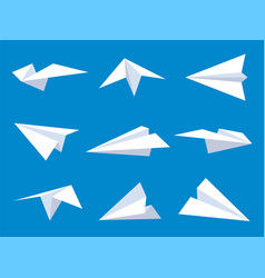 Paper Plane White Airplanes From Different