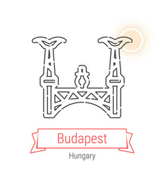 Budapest Hungary Line Icon