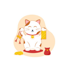 Feng Shui Oriental Philosophy With Cute Cat