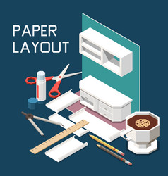 Furniture Production Isometric Composition