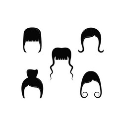 Girl And Woman Hair Style Element Concept Design