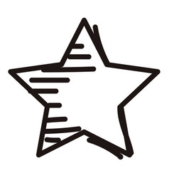 Isolated Star Shape Sketch Icon