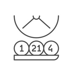 Lottery Drum Line Outline Icon