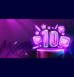 Top 10 Neon Podium Award Best Banner