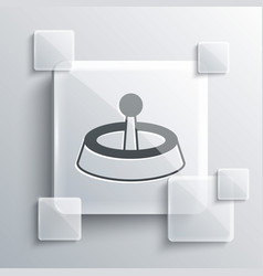 Grey Casino Roulette Wheel Icon Isolated On