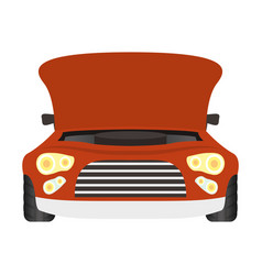 Car With Open Bonnet Mechanic Icon