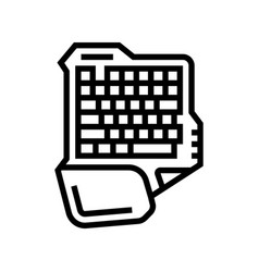 Keyboard Gaming Pc Line Icon