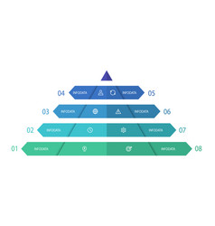 Pyramid With 8 Elements Infographic Template