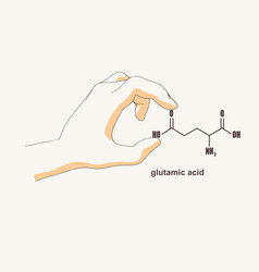 Hand Holding Chemical Molecular Formula