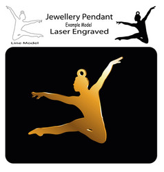 Jewellery Pendants Ballerin For Laser Cut