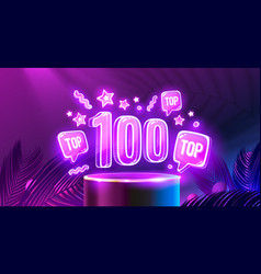 Top 100 Neon Podium Award Best Banner