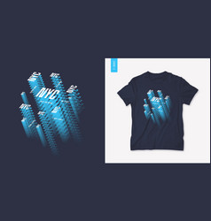 Nyc Graphic Mens Isometric T-shirt Design Poster