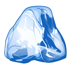 Single Chunk Of Ice Isolated On A White Background