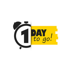 1 Day To Go Left Countdown Isolated Flat Icon