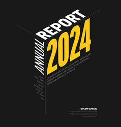 Annual Minimalistic Report Dark Cover Template