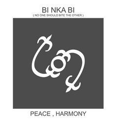 Icon With African Adinkra Symbol Bi Nka Bi