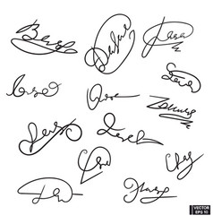 Set Hand-drawn Signatures