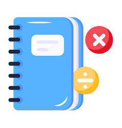 A Flat Icon Of Math Diary