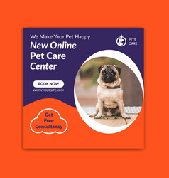 Adopt Pet Social Media Post Template Design