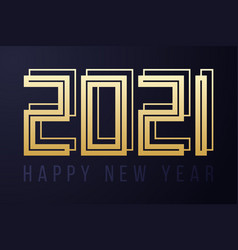 Golden Happy New Year 2021 Celebration Greeting