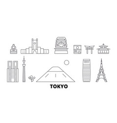 Japan Tokyo Line Travel Skyline Set