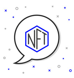 Line Nft Digital Crypto Art Icon Isolated On