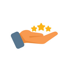 Care Review Icon Flat Star Feedback