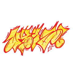 Old school graffiti font Royalty Free Vector Image