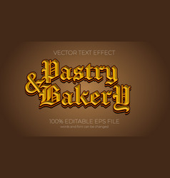 Pastry And Bakery Text Effect Style Eps Editable