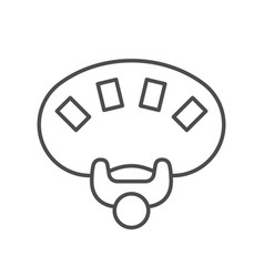 Poker Dealer Line Outline Icon