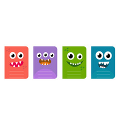 Cute Kids Monster Cover Design For Notebooks