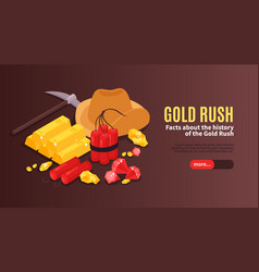 Gold Rush Isometric Banner