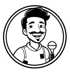 Handsome Chef Cartoon Icon Restaurant And Food