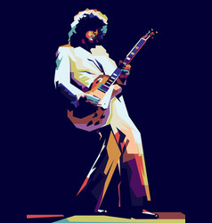 Jimmy Page On Pop Art Isolated