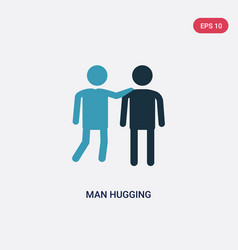 Two Color Man Hugging Icon From People Concept