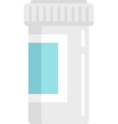 Anesthesia Pill Jar Icon Flat Isolated