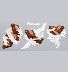 Milk And Chocolate 3d Realistic Icon