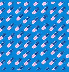 A Set Of Seamless Patterns Of Tablets Pills