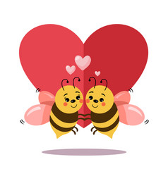 Cute Bee Couple In Love