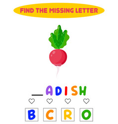 Find Missing Letter Educational Spelling Game