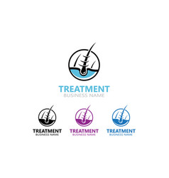 Hair Treatment Care Dermatology Logo Icon