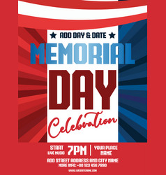 Memorial Day Celebration Poster Flyer Design