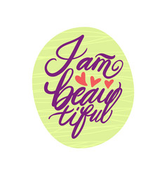 Sticker A Calligraphy I Am Beautiful