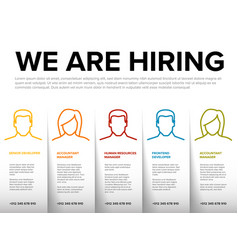 We Are Hiring White Paper Minimalistic Flyer