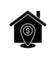 Property Location Estimation Black Glyph Icon