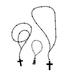 Rosary Beads Isolated Clipart Set Prayer