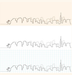 Tel Aviv Hand Drawn Skyline