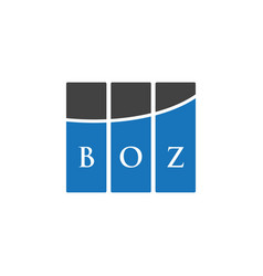 Boz Letter Logo Design On Black Background